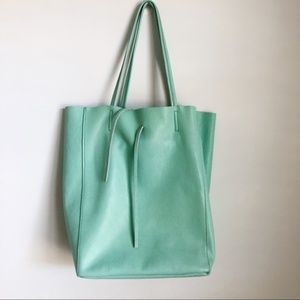 Borse In Pelle Teal Pebbled Genuine Leathe…